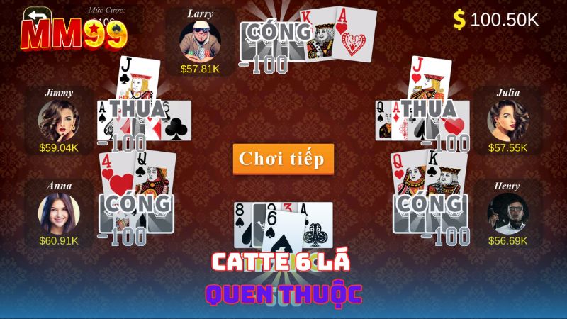 Catte 6 lá quen thuộc 